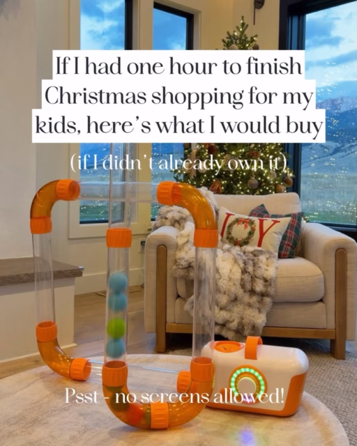 Comment “GIFT” and I’ll send you this list of some of my favorite Christmas gifts that I know your kids will love as much as mine have!

These are some of our favorite activities in the house! I’m reticent to call them toys because they’re not toys in the classic sense — they are all activities that require engagement, focus, and challenge kids to create something new or move their bodies! Plus all of these will keep them off screens year-round!!

These ones are definitely worth grabbing now while delivery is still before Christmas!

https://amzlink.to/az00ObejNVL5t LinkDM *207*