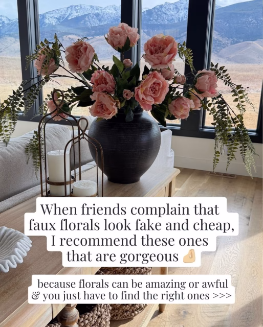 Follow + comment ✨want✨ and I’ll send you the links!

When friends complain that faux florals look fake and cheap, these are the ones I recommend. Because florals can either be amazing… or awful, and it really just comes down to finding the right ones.

These are the ones that actually look beautiful styled in a home.

faux florals, artificial flowers decor, home styling details, neutral home decor, affordable home finds, elevated home style

https://liketk.it/5ZDHd LinkDM *380*