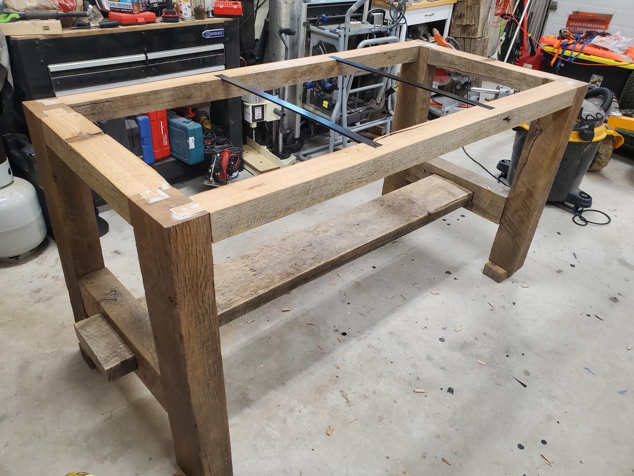 Antique Reclaimed Wood Kitchen Island Table